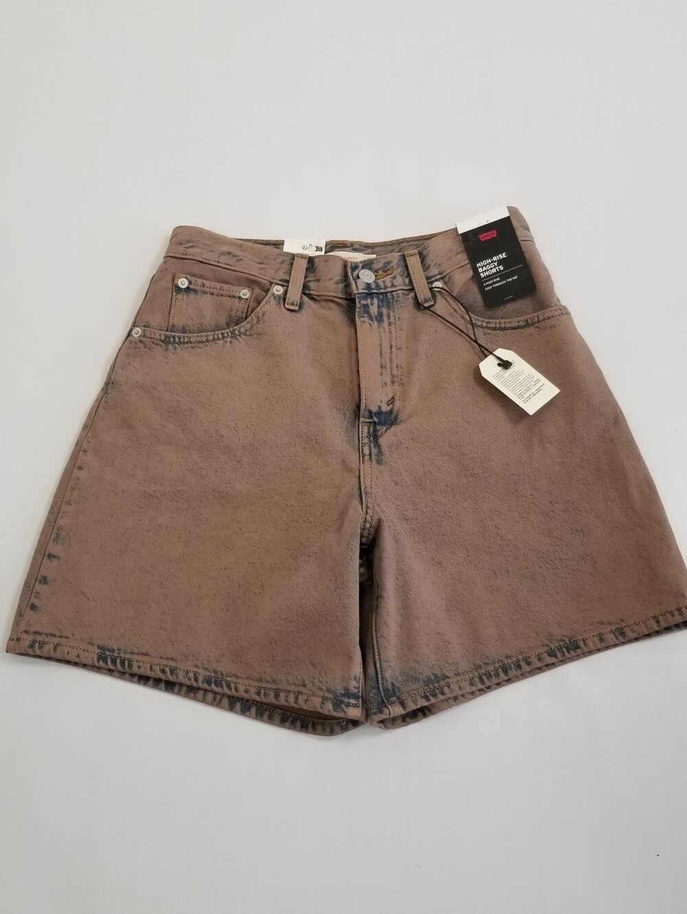 Levi's High Rise Baggy Shorts Size 27 NWT